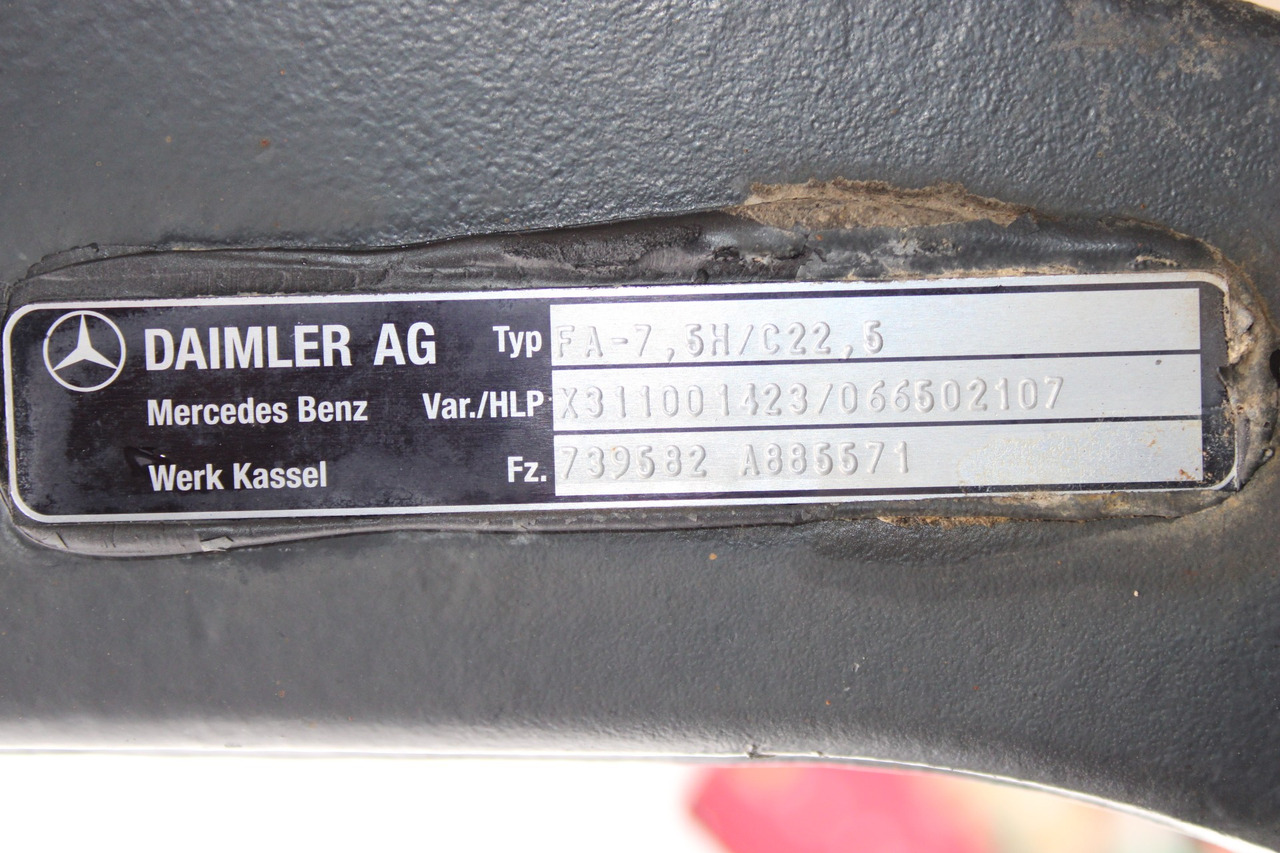 AXA FATA MERCEDES ACTROS HYDRODRIVE FA-7,5H-C22,5 A9603311701, X311001423, A9605530104 - Sprednja os za Tovornjak: slika 3 AXA FATA MERCEDES ACTROS HYDRODRIVE FA-7,5H-C22,5 A9603311701, X311001423, A9605530104 - Sprednja os za Tovornjak: slika 3