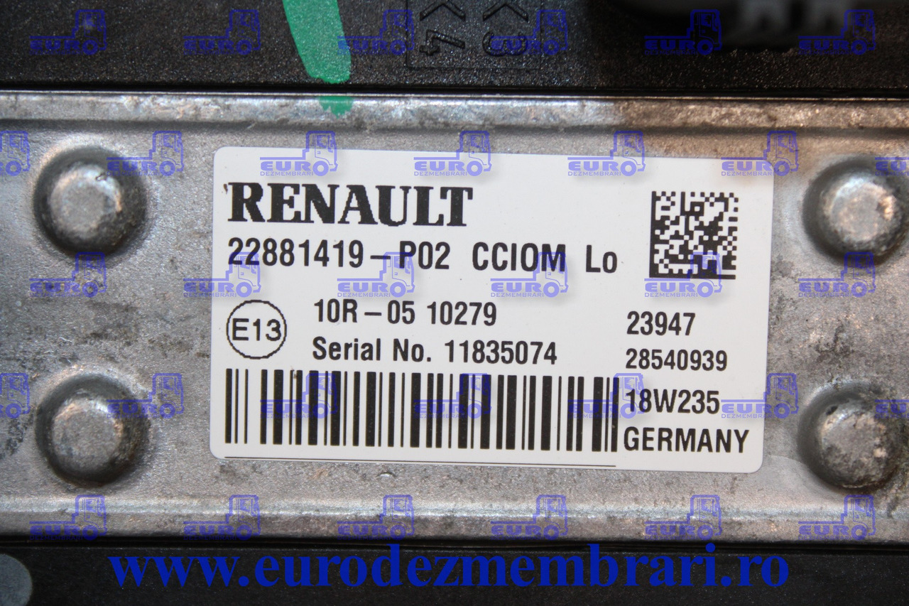 CALCULATOR CCIOM RENAULT T 22881419 - ECU za Tovornjak: slika 2 CALCULATOR CCIOM RENAULT T 22881419 - ECU za Tovornjak: slika 2