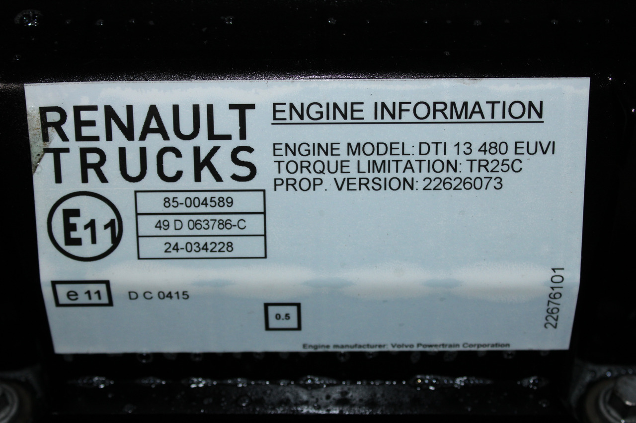 MOTOR RENAULT T DTI13 480CP EURO 6 22626073 - Motor za Tovornjak: slika 5 MOTOR RENAULT T DTI13 480CP EURO 6 22626073 - Motor za Tovornjak: slika 5