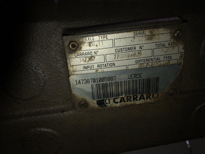 Claas CARRARO AXLE TYPE 20.11 - Os in deli: slika 3 Claas CARRARO AXLE TYPE 20.11 - Os in deli: slika 3