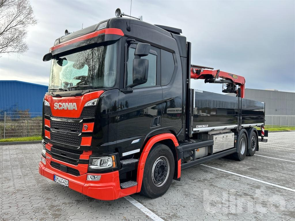 Scania R 460 B6x2*4NB Baustoffpritsche & Palfinger PK 22.001 L TEC7 Ladekran - Tovornjak s kesonom, Tovornjak z dvigalom: slika 1 Scania R 460 B6x2*4NB Baustoffpritsche & Palfinger PK 22.001 L TEC7 Ladekran - Tovornjak s kesonom, Tovornjak z dvigalom: slika 1