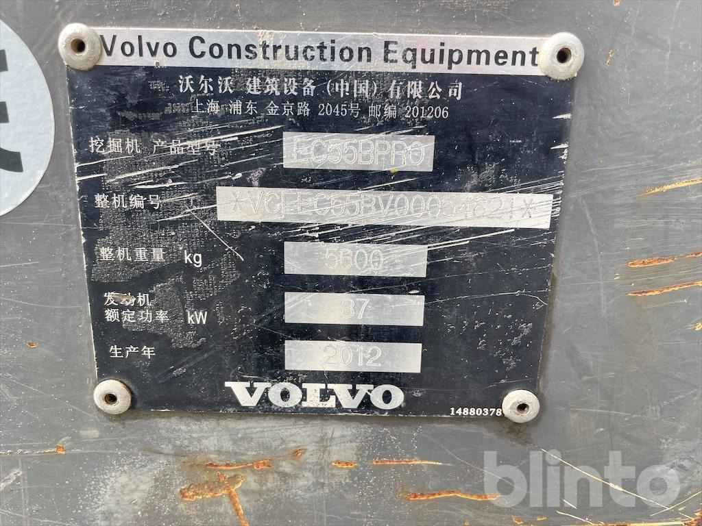 VOLVO EC55B PRO - Mini bager: slika 5 VOLVO EC55B PRO - Mini bager: slika 5