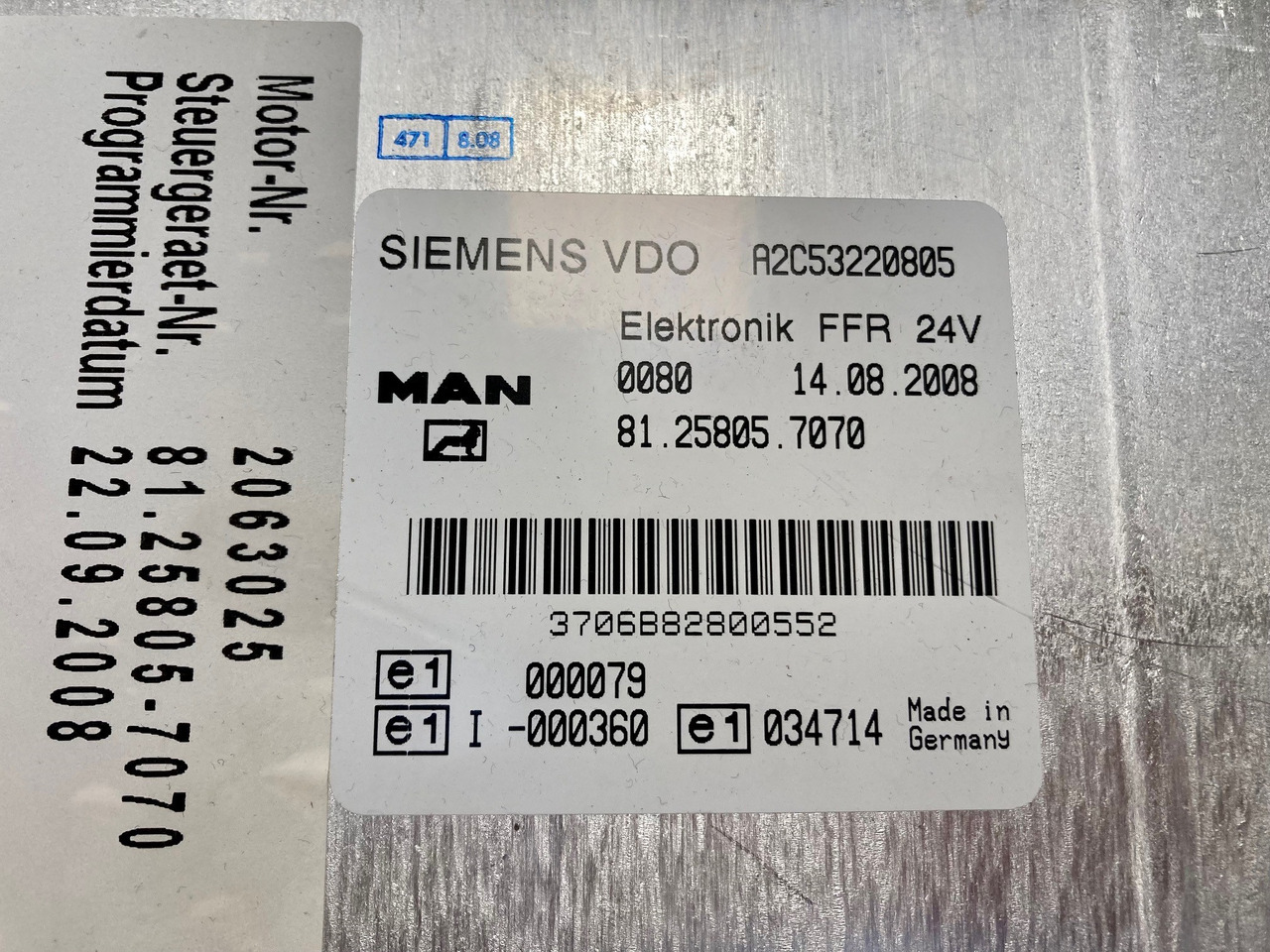 CENTRALINA FFR - MAN 81258057070 - SIEMENS VDO A2C53220805 - ECU: slika 3 CENTRALINA FFR - MAN 81258057070 - SIEMENS VDO A2C53220805 - ECU: slika 3