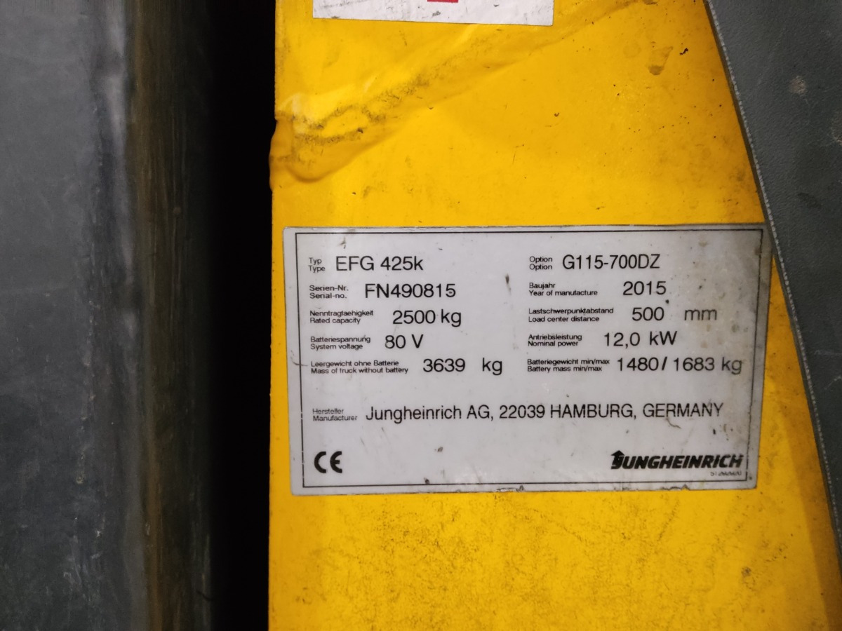 Jungheinrich EFG425K - Električni viličar: slika 5 Jungheinrich EFG425K - Električni viličar: slika 5
