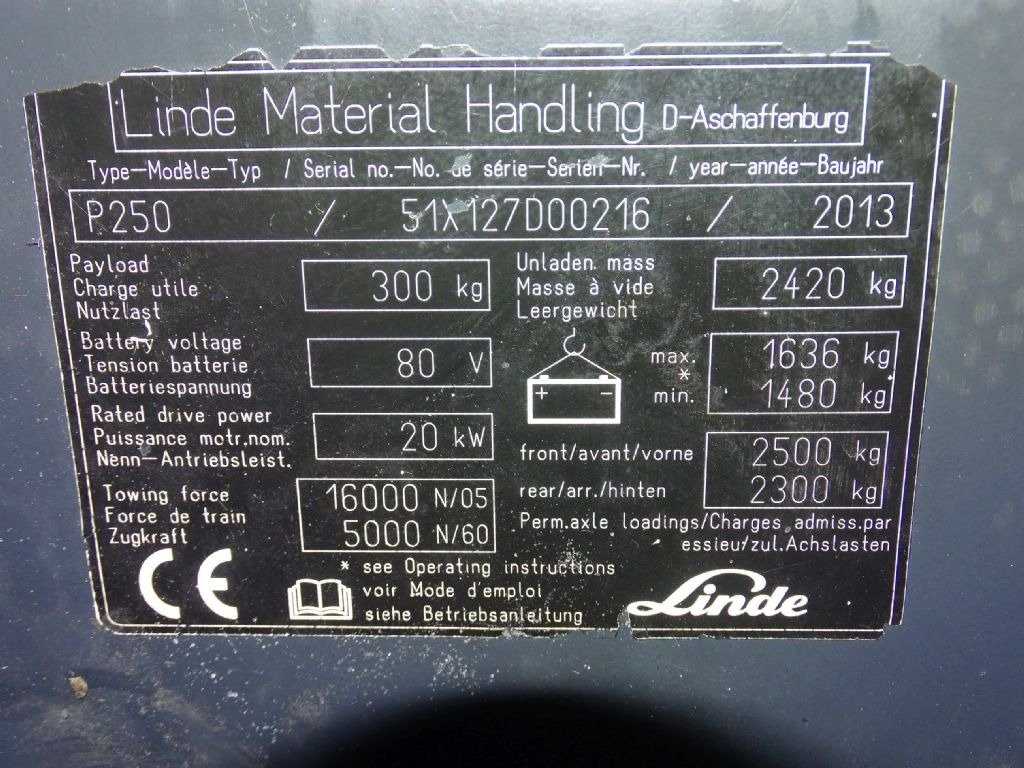 Linde P250 - Vlečni traktor: slika 5 Linde P250 - Vlečni traktor: slika 5