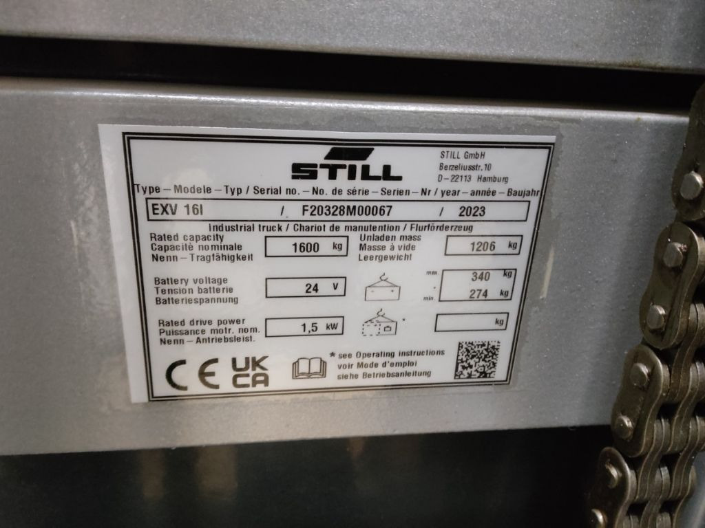 Still EXV16I/800MM/BATT.NEU - Stroj za zlaganje: slika 5 Still EXV16I/800MM/BATT.NEU - Stroj za zlaganje: slika 5