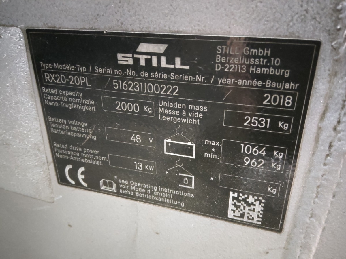 Still RX20-20PL/LIION - Električni viličar: slika 5 Still RX20-20PL/LIION - Električni viličar: slika 5