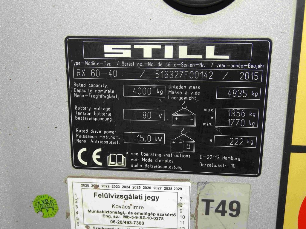 Still RX60-40 - Električni viličar: slika 5 Still RX60-40 - Električni viličar: slika 5