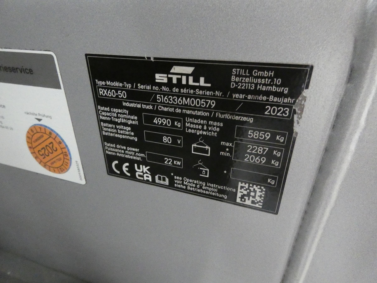 Still RX60-50 - Električni viličar: slika 5 Still RX60-50 - Električni viličar: slika 5
