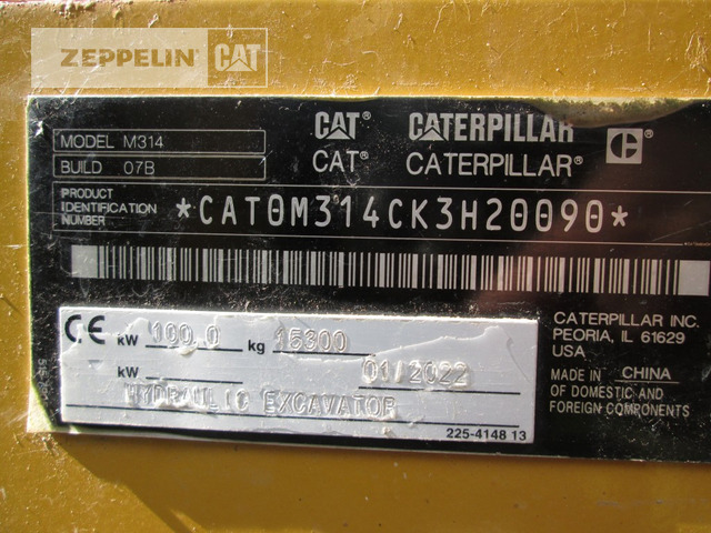 Cat M314-07A - Bager na kolesih: slika 2 Cat M314-07A - Bager na kolesih: slika 2