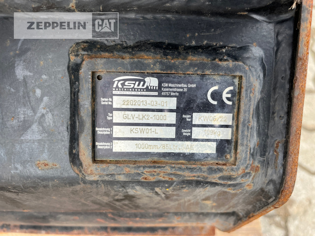 KSW Maschinenbau GmbH GLV1000 MS01 - Žlica za bager: slika 3 KSW Maschinenbau GmbH GLV1000 MS01 - Žlica za bager: slika 3