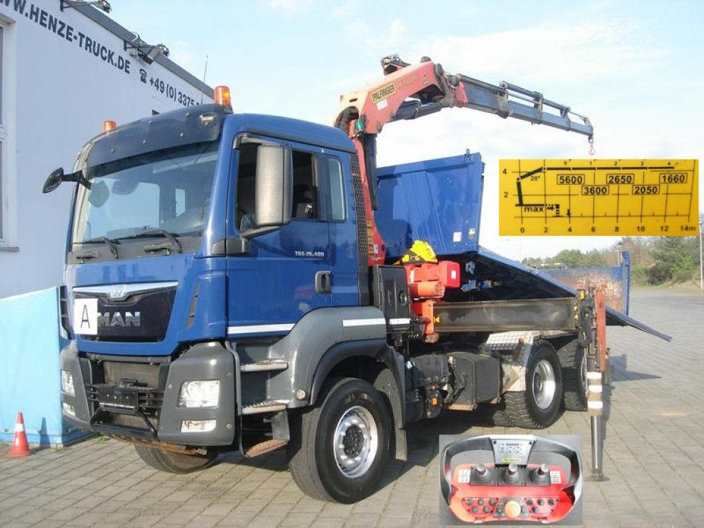 MAN TG-S 26.480 6x4 BL 3-Achs Kipper Kran Palf. PK 2 MAN TG-S 26.480 6x4 BL 3-Achs Kipper Kran Palf. PK 2 - Tovornjak prekucnik, Tovornjak z dvigalom: slika 1 MAN TG-S 26.480 6x4 BL 3-Achs Kipper Kran Palf. PK 2 MAN TG-S 26.480 6x4 BL 3-Achs Kipper Kran Palf. PK 2 - Tovornjak prekucnik, Tovornjak z dvigalom: slika 1