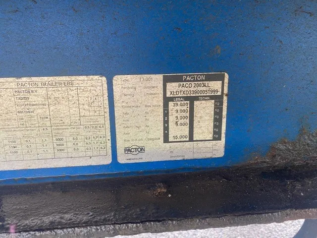 Pacton schuifzeil, 3 asser, SAF , luchtvering, trommelremmen - Polprikolica s ponjavo: slika 4 Pacton schuifzeil, 3 asser, SAF , luchtvering, trommelremmen - Polprikolica s ponjavo: slika 4